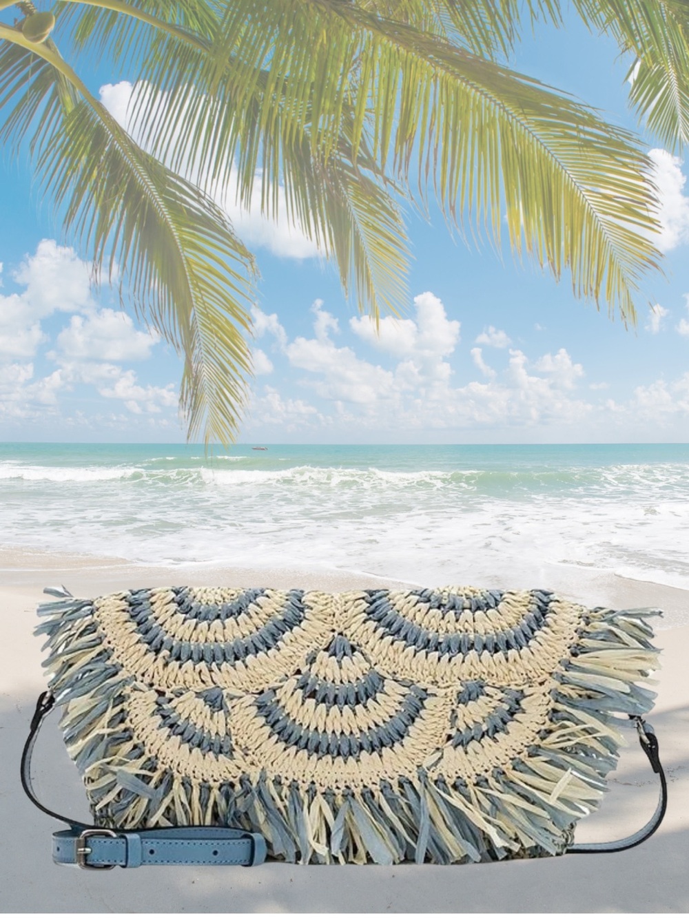 Women PATRICIA NASH Loulia coastal Vacation Summer Resort  Crossbody Clutch Bag